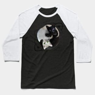 Yin Yang Cats Baseball T-Shirt